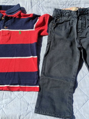 Set for 18-month-old boy Burberry and polo like new