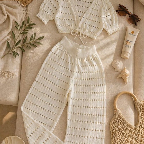Summer Beach Set white, new, size M/L