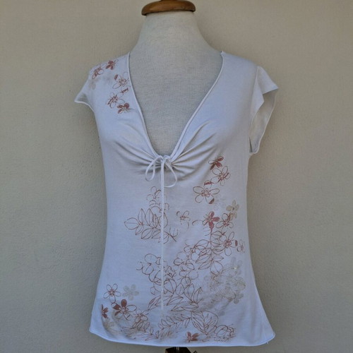 DKNY Jeans blouse white like new, sizes M-L