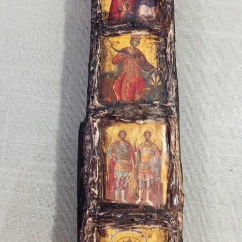 Wooden composition of religious icons 23x6 cm like new