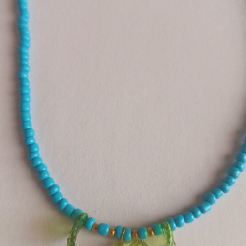 Set of 2 necklaces with flowers new, handmade, gold-colored