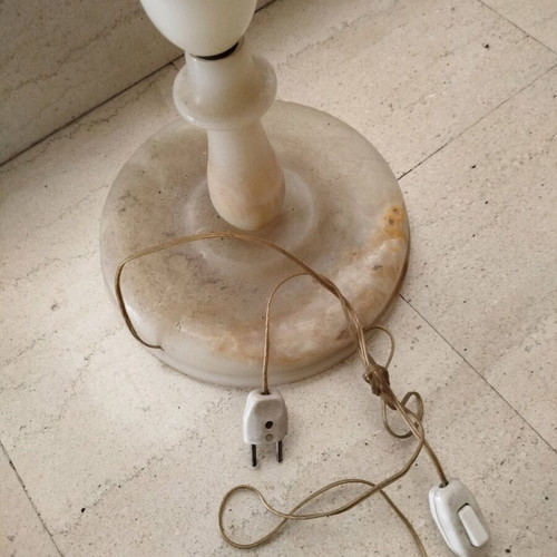 Vintage alabaster floor lamp used, 1960s–70s