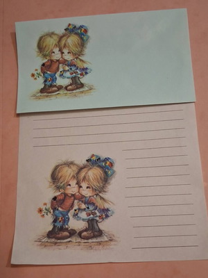 Vintage letter writing sets used, pack of 5 from 1980
