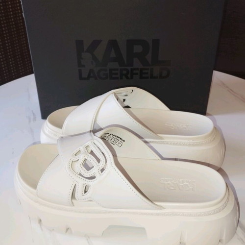 Karl Lagerfeld platform slippers new, broken white, size 38