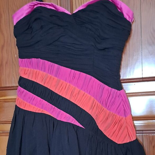 Lipsy London Y2K Colorblock Ruched Mini Party Dress, UK 10