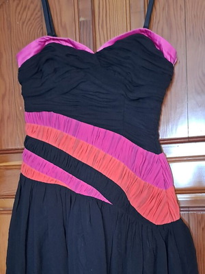 Lipsy London Y2K Colorblock Ruched Mini Party Dress, UK 10