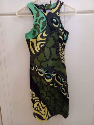 Μίνι φόρεμα animal print αφόρετο, εφαρμοστό, μέγεθος S/M