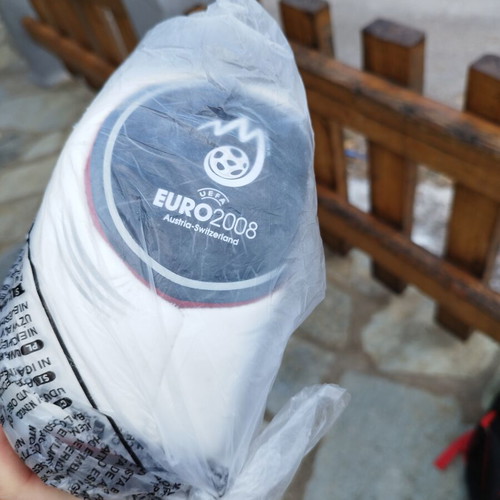 Euro 2008 collectible set with bag, medium T-shirt, official ball and bonus Hellas ball