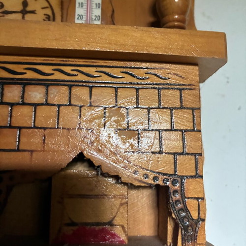 Wooden wall decor vintage used