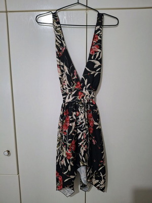 Long floral top like new, multicolor, size S