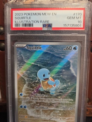 Squirtle MEW 170 PSA 10 Gem Mint Pokémon Card