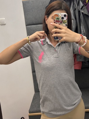 Polo T-shirt like new, gray, sizes XS and S