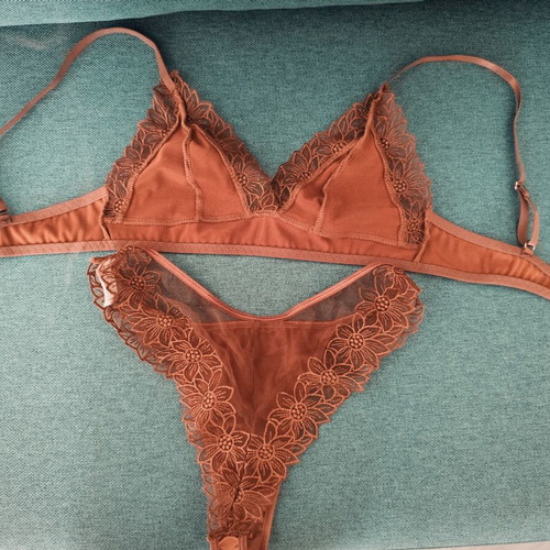 Shein and Lapop bikini set with satin lingerie gift, size S