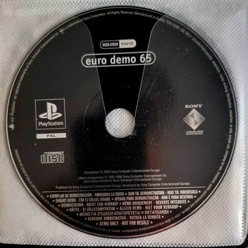 Playstation 1 demo used, pack of 10 Euro