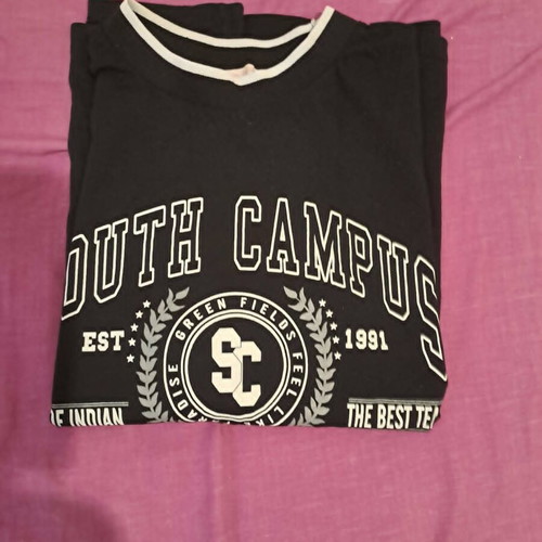 South Campus T-shirt 100% cotton, small, black