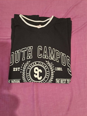 South Campus T-shirt 100% cotton, small, black