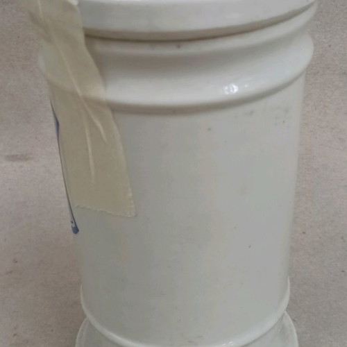 Old pharmaceutical porcelain bottle container height 17 cm
