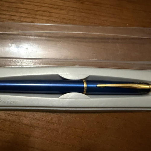 Vintage Parker Ballpoint Pen Blue & Gold like new