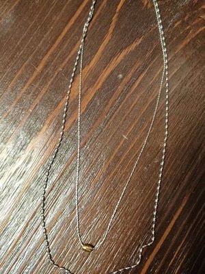 Διπλό αλυσιδάκι λαιμού και βραχιολάκι σαν καινούργιο, ατσάλινο