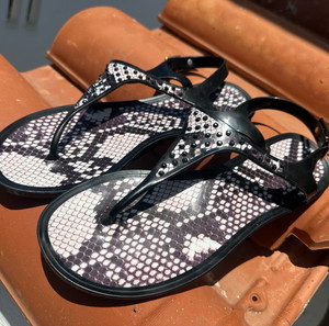 Plastic sandals Roberto Cavalli size 37 with Swarovski crystals