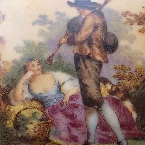 Altrohlau antique porcelain box, Rococo style
