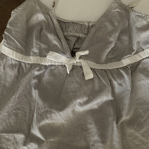 Oysho romantic cotton nightdress like new, size small, white and grey