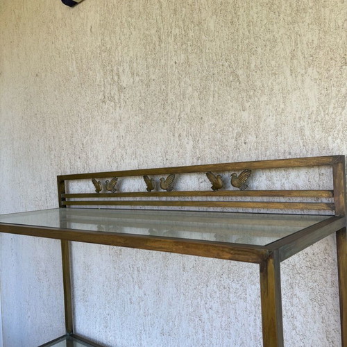 Brass Patinated Display Cabinet like new