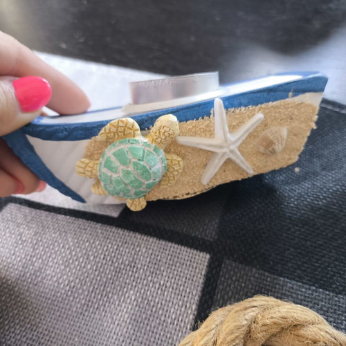 Nautical decoration set with starfish and shells, like new, 4 pieces