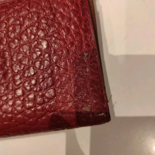 Donna Karan DKNY wallet used, gold red Bordeaux
