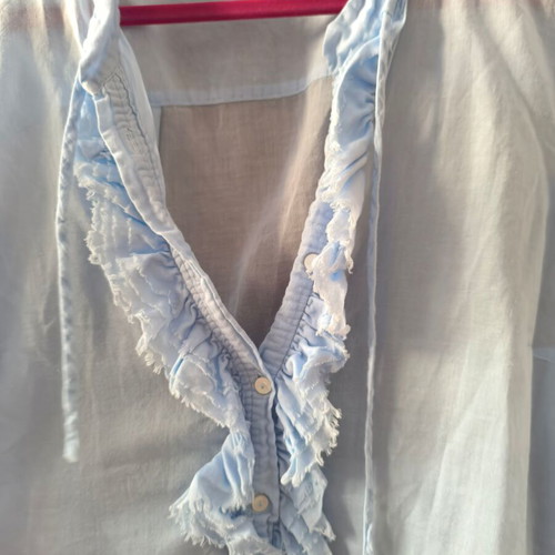 Zara linen shirt blue small used