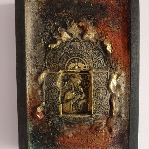 Icon Panagia Odigitria with certificate 20x14 cm