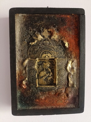 Icon Panagia Odigitria with certificate 20x14 cm