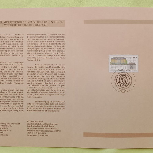 Germany 1997 stamp with Bonn first day cover