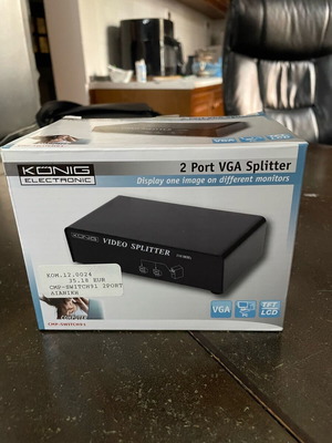KONIG VGA 2 port video splitter καινούριος