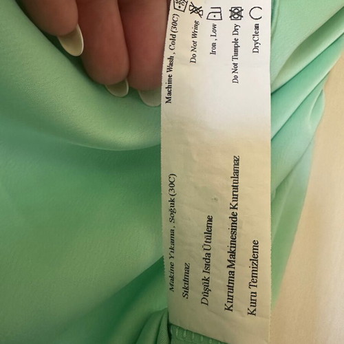Midi satin dress green, like new, size S