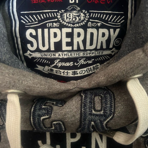 Superdry sweatshirt grey like new unisex with hood