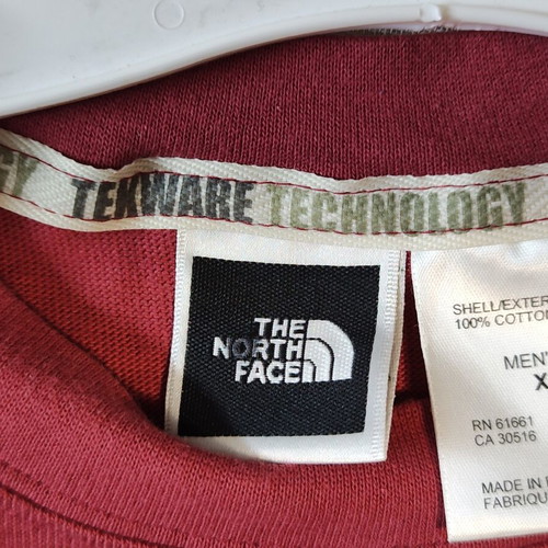 The North Face Tekware vintage men's t-shirt XXL like new, burgundy and beige