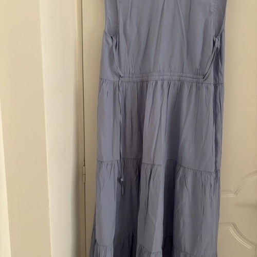 Mango long dress like new, blue relaxed fit with dark waist