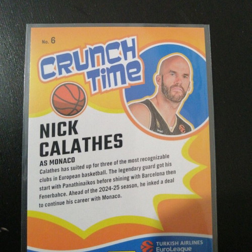 Nick Calathes 2024-25 Panini Donruss Euroleague card like new