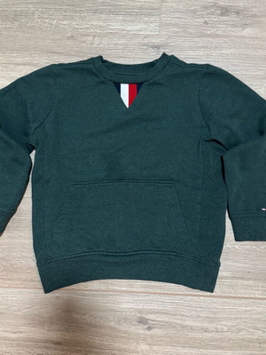 Παιδικό φούτερ Tommy Hilfiger καινούργιο, πράσινο, μέγεθος 116 cm