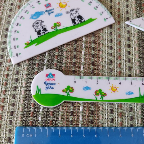 Delta school tools used, promotional set with vibrant colors