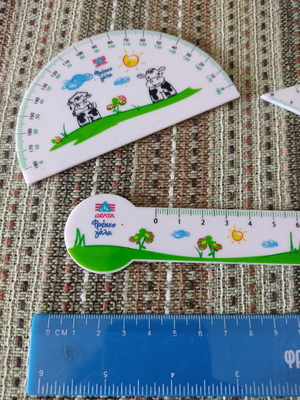 Delta school tools used, promotional set with vibrant colors