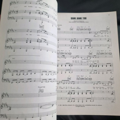 Kiss Crazy Nights sheet music used