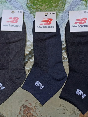 New Balance men's mesh socks, pack of 3, mid-length