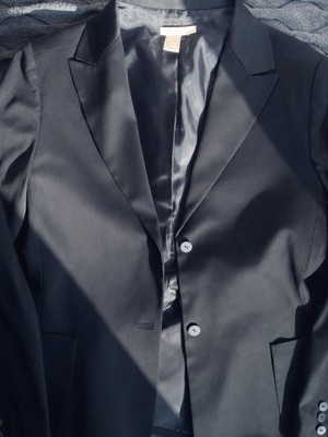 ZARA jacket like new, slim fit, 63% cotton, black, size M