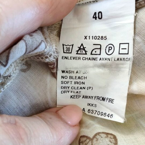 Ikks women's camisole like new, beige and brown paisley print