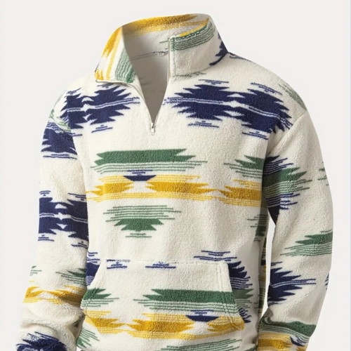 Fleece sweatshirt with design new, size M