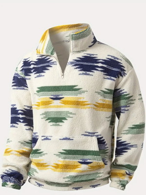 Fleece sweatshirt with design new, size M