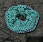 Handmade scrunchy new, blue and green