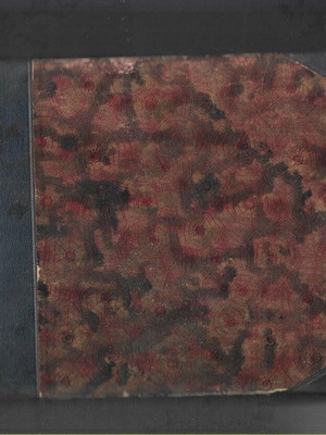 Old photo album with leather spine and embossed cover